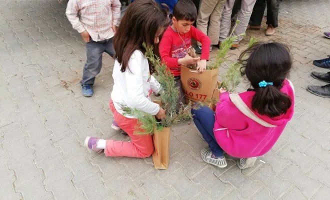 Palu Orman Şefliği Arıcak`ta Ağaç Dağıttı