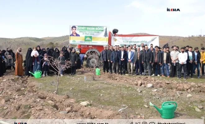 HÜDA PAR Elazığ İl Başkanlığı Şehid Yasin Börü anısına fidan dikim etkinliği gerçekleştirdi 